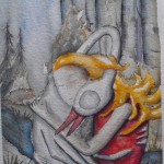 The hug – akvarell