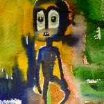 Dark figure – akvarell